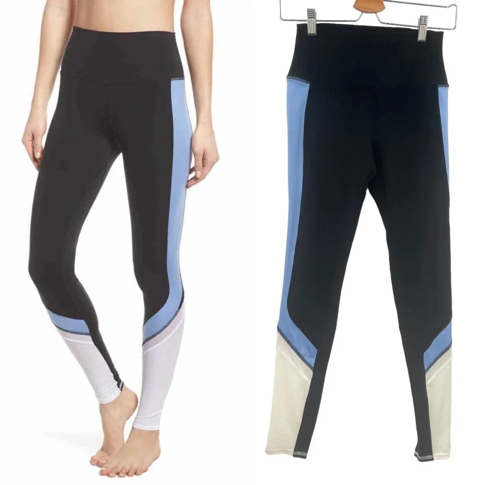 Alo Yoga Elevate High Waist Leggings Pants Stretch Black Blue White Size‎ Small